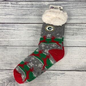 NWT Green Bay Packers NFL Christmas Socks